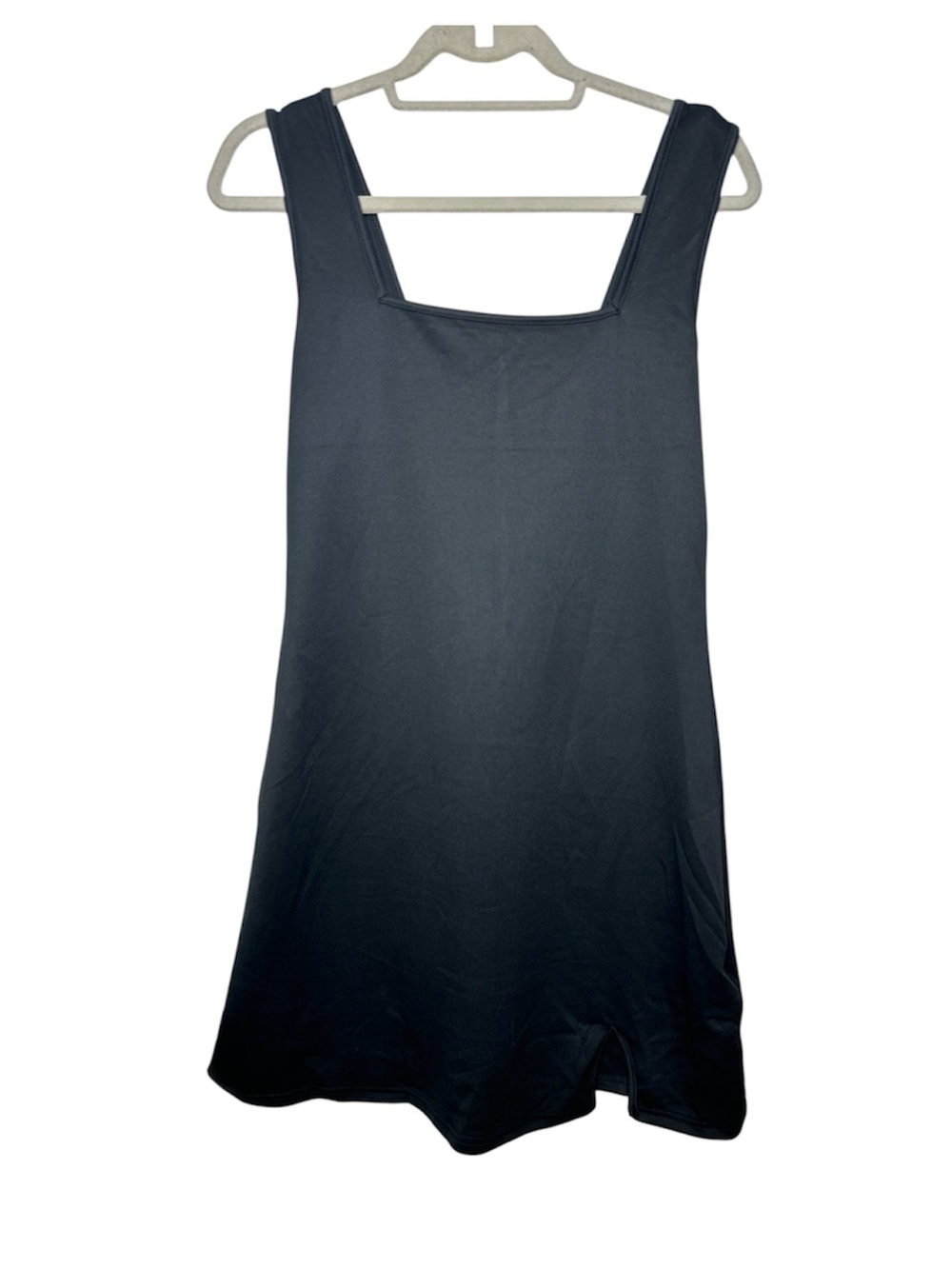 YOZY Black Square Neck Mini Pinafore Dress NWT — Size Large (8/10)